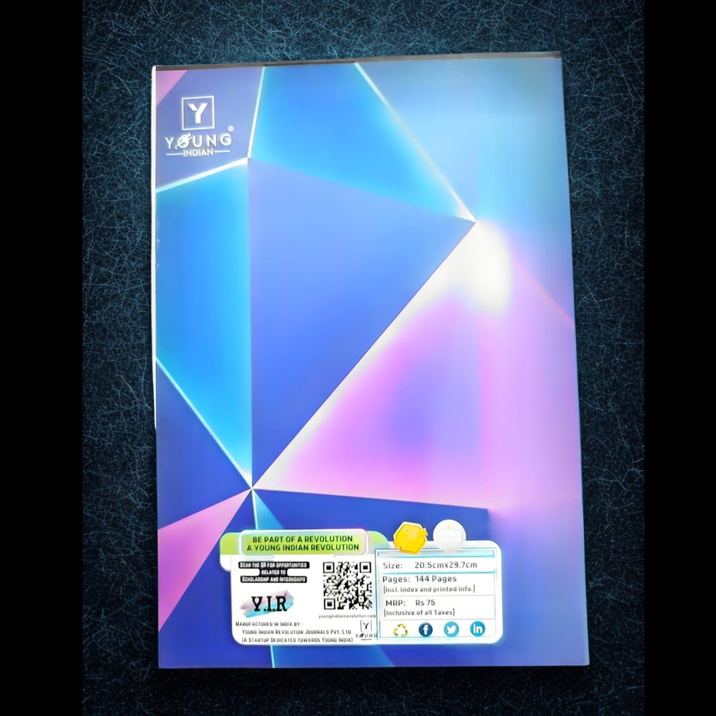 Y.I.R Neon Edition Notebooks A4 | 144 Pages Premium Student Register | Spiral & Softbound Options | Futuristic Holographic Covers (Pack of 6)