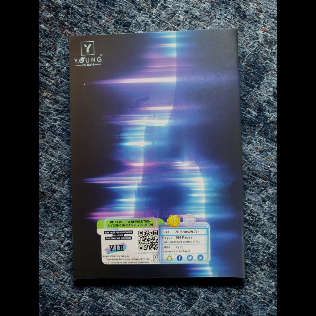 Y.I.R Neon Edition Notebooks A4 | 144 Pages Premium Student Register | Spiral & Softbound Options | Futuristic Holographic Covers (Pack of 6)