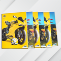 Motorcycle Rider Premium Notebook – 176 Pages (Pack of 6, Large 18x24cm, YIR Stationery)