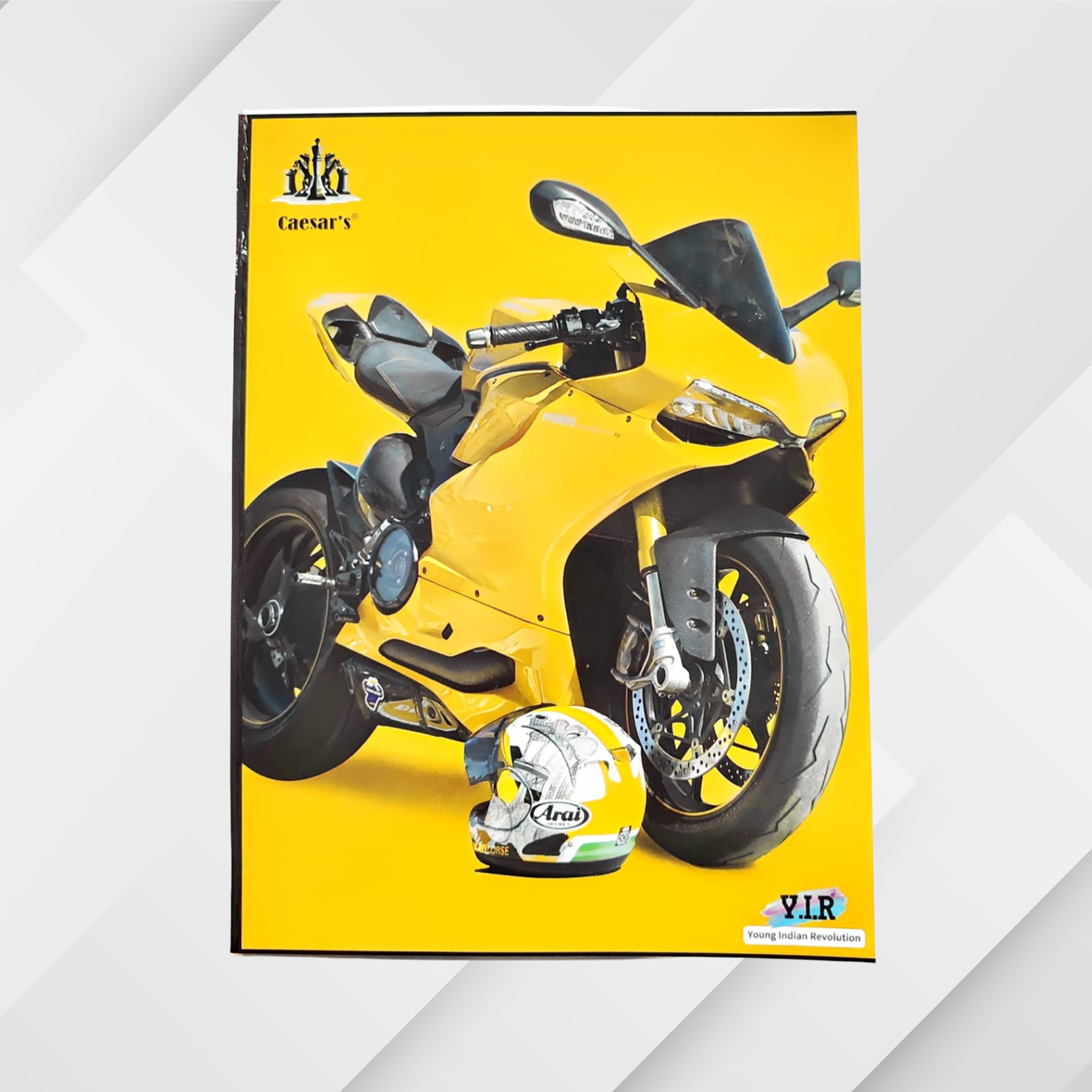 Motorcycle Rider Premium Notebook – 176 Pages (Pack of 6, Large 18x24cm, YIR Stationery)