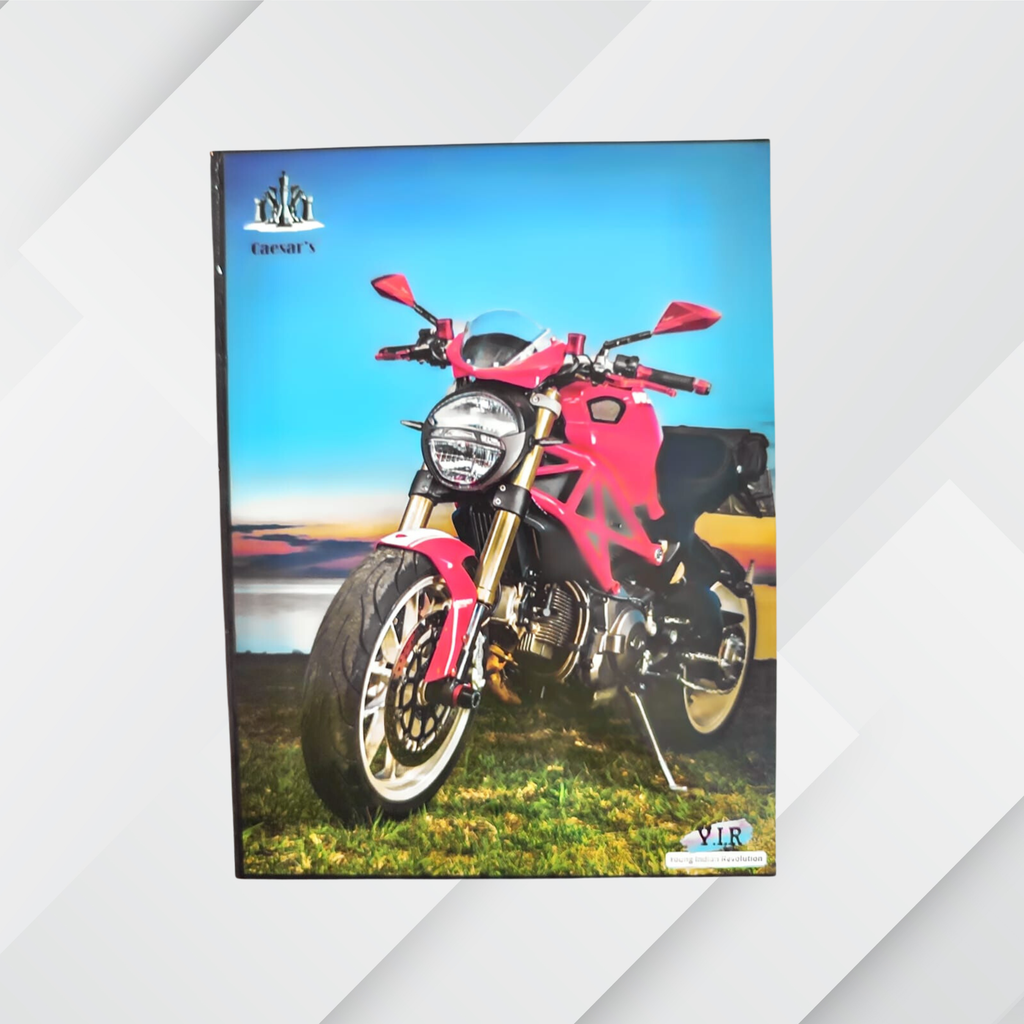 Motorcycle Rider Premium Notebook – 176 Pages (Pack of 6, Large 18x24cm, YIR Stationery)