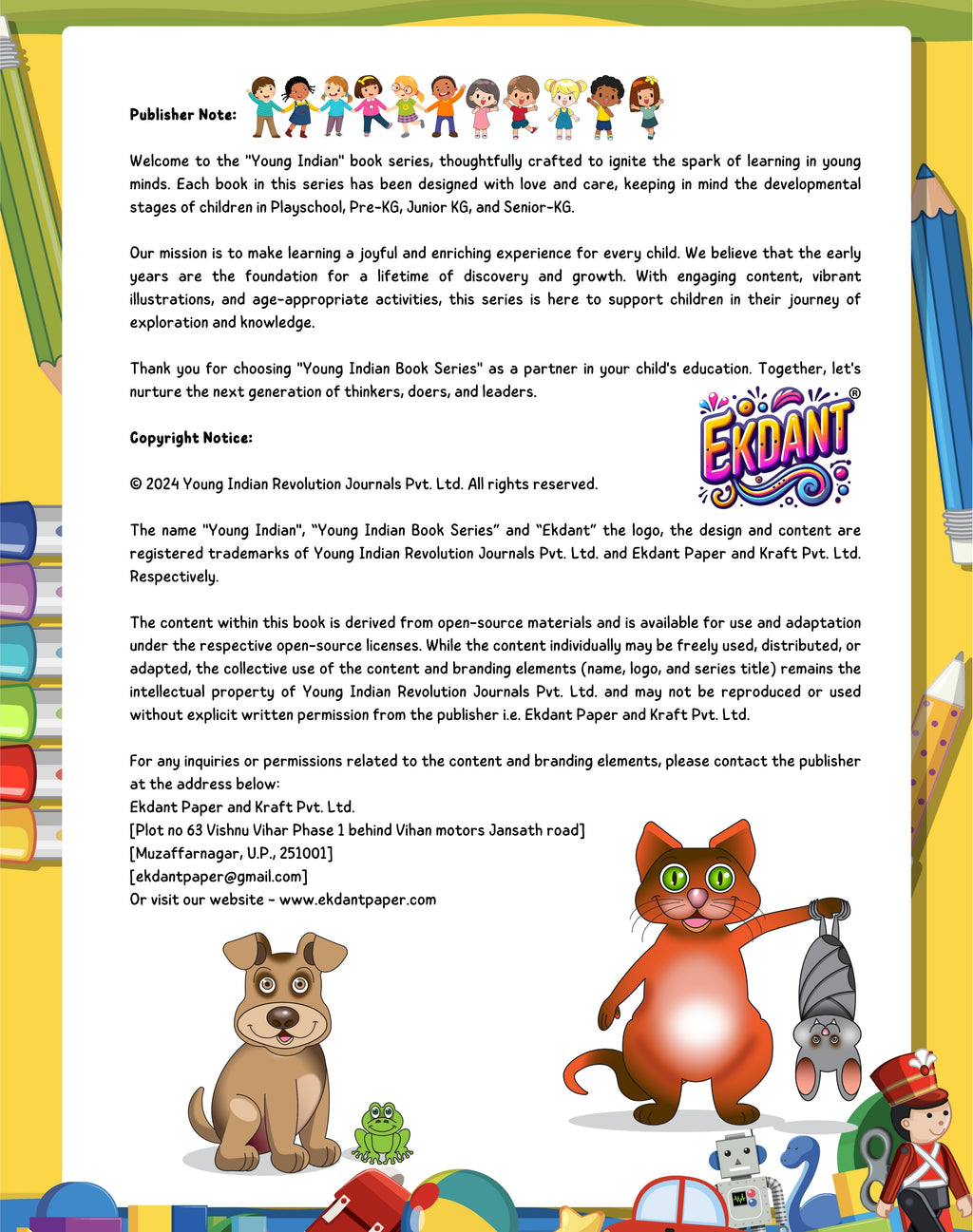 Rhymes, Songs & Stories – Young Indian Senior-KG Series