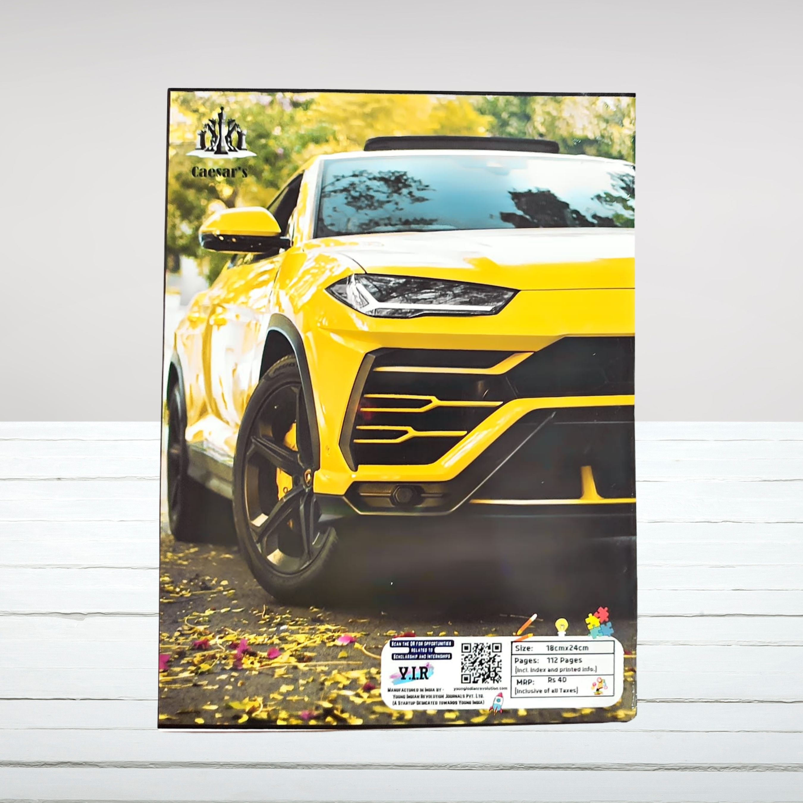 YIR Vibrant Neon Motivational Notebook Pack – Set of 4 (A4, 176 Pages, Large, Assorted Designs)