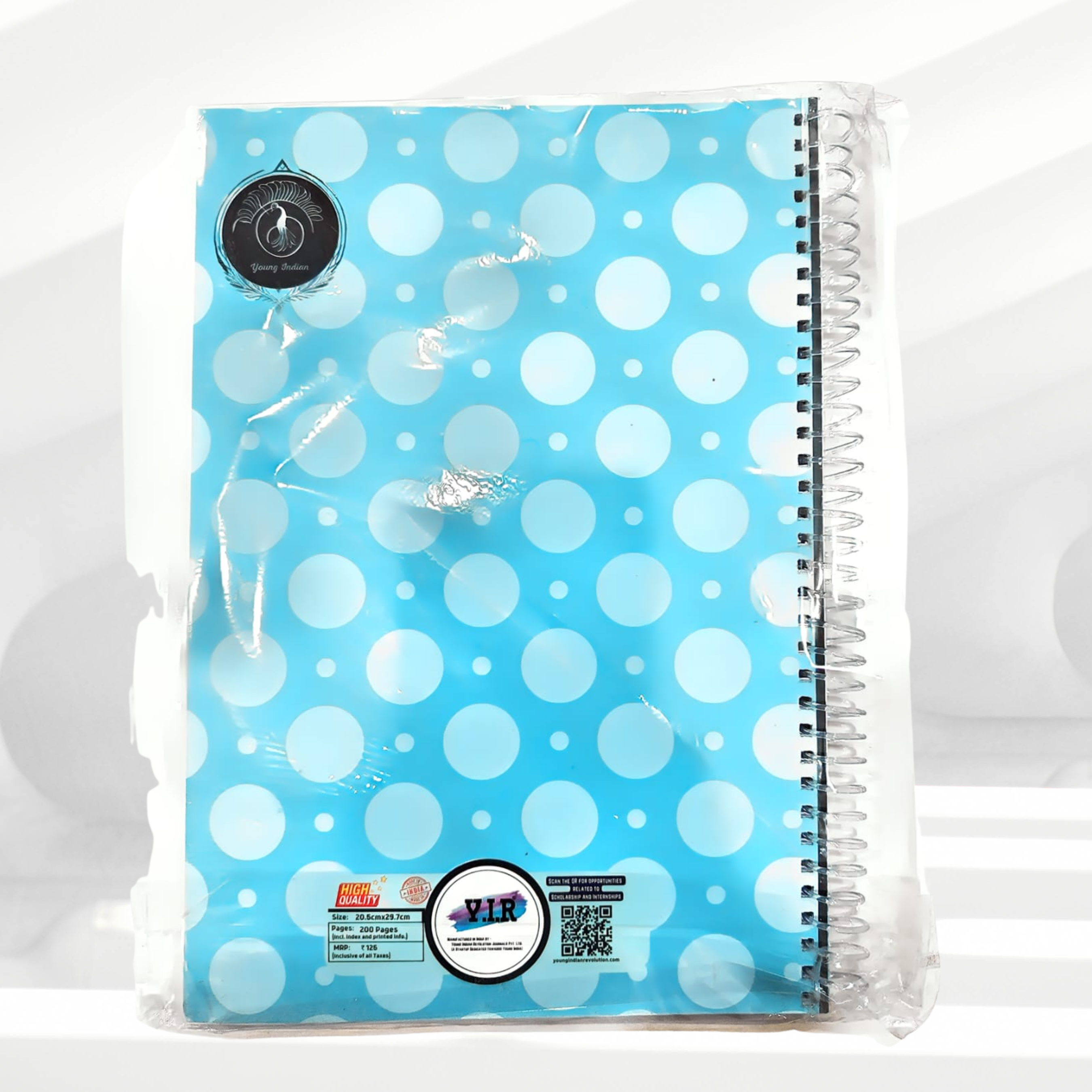 YIR Geometric & Terrazzo Spiral Notebook Pack – Set of 6 | A4 | 200 Pages | Mixed Modern Designs