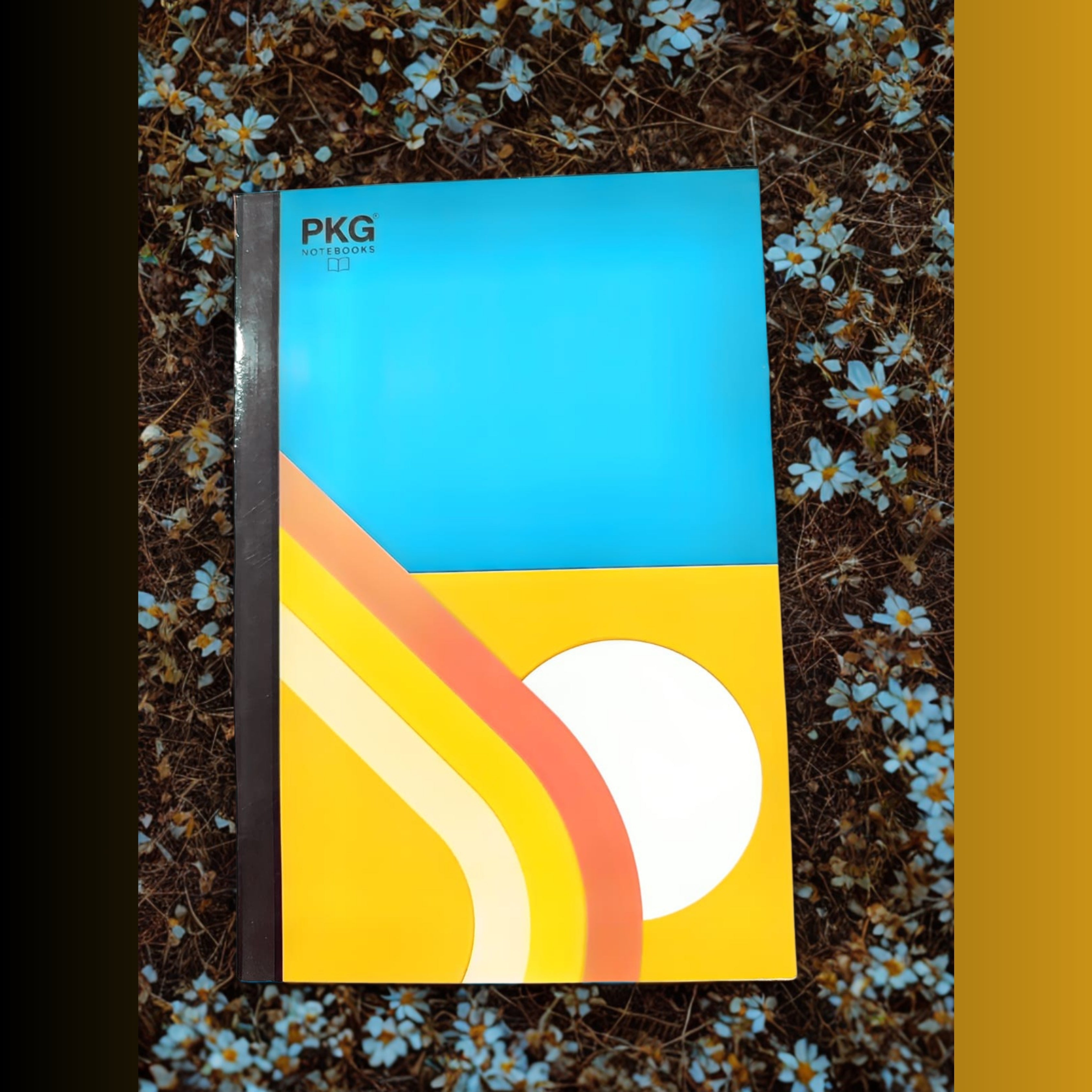 Young indian PKG Notebooks Registers Designer Collection, 20.5 cm x 29.7 cm, 240 Pages, Geometric Wave Pattern (Pack of 6)