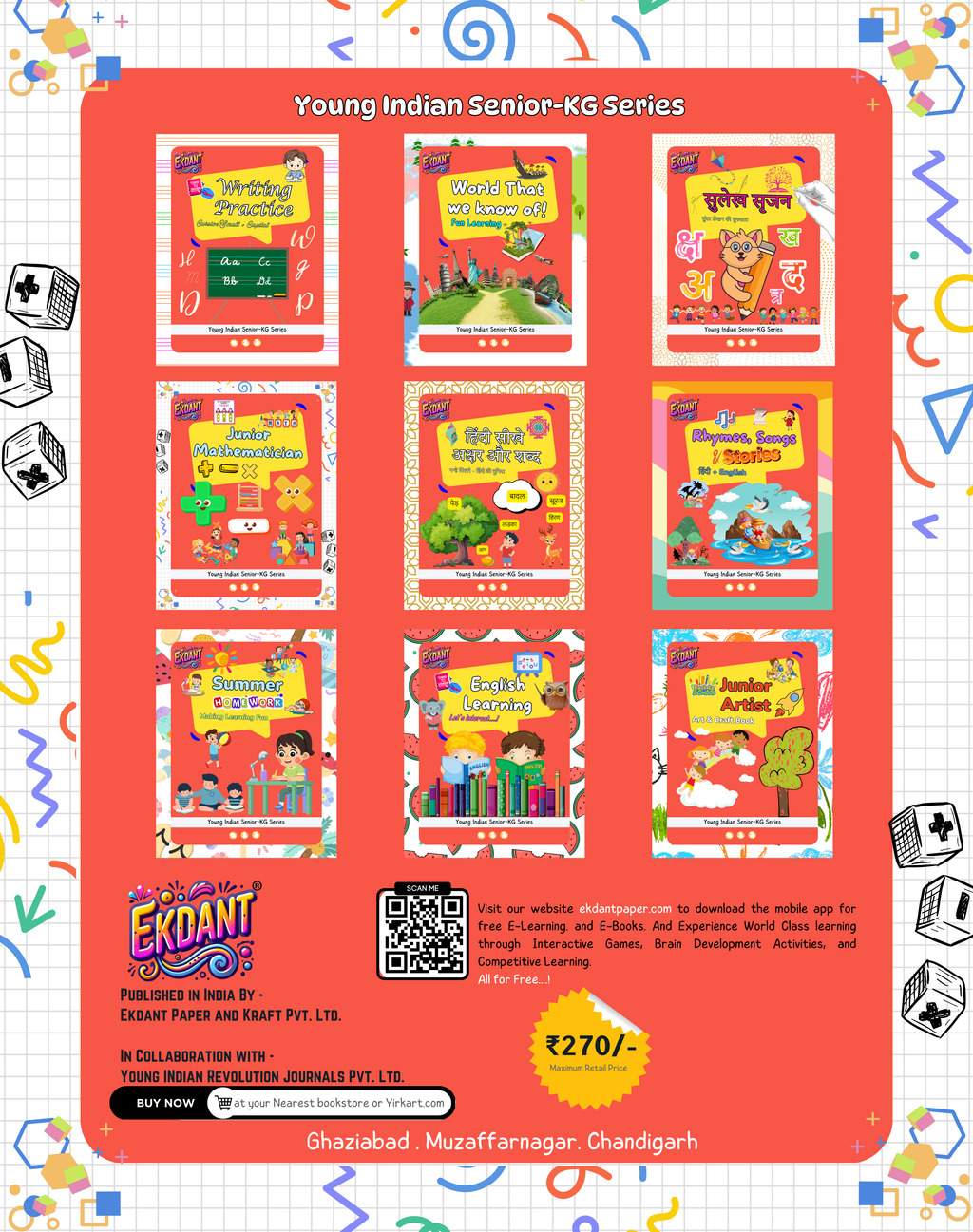 Junior Mathematician – Senior KG Maths Activity Book (Ekdant)