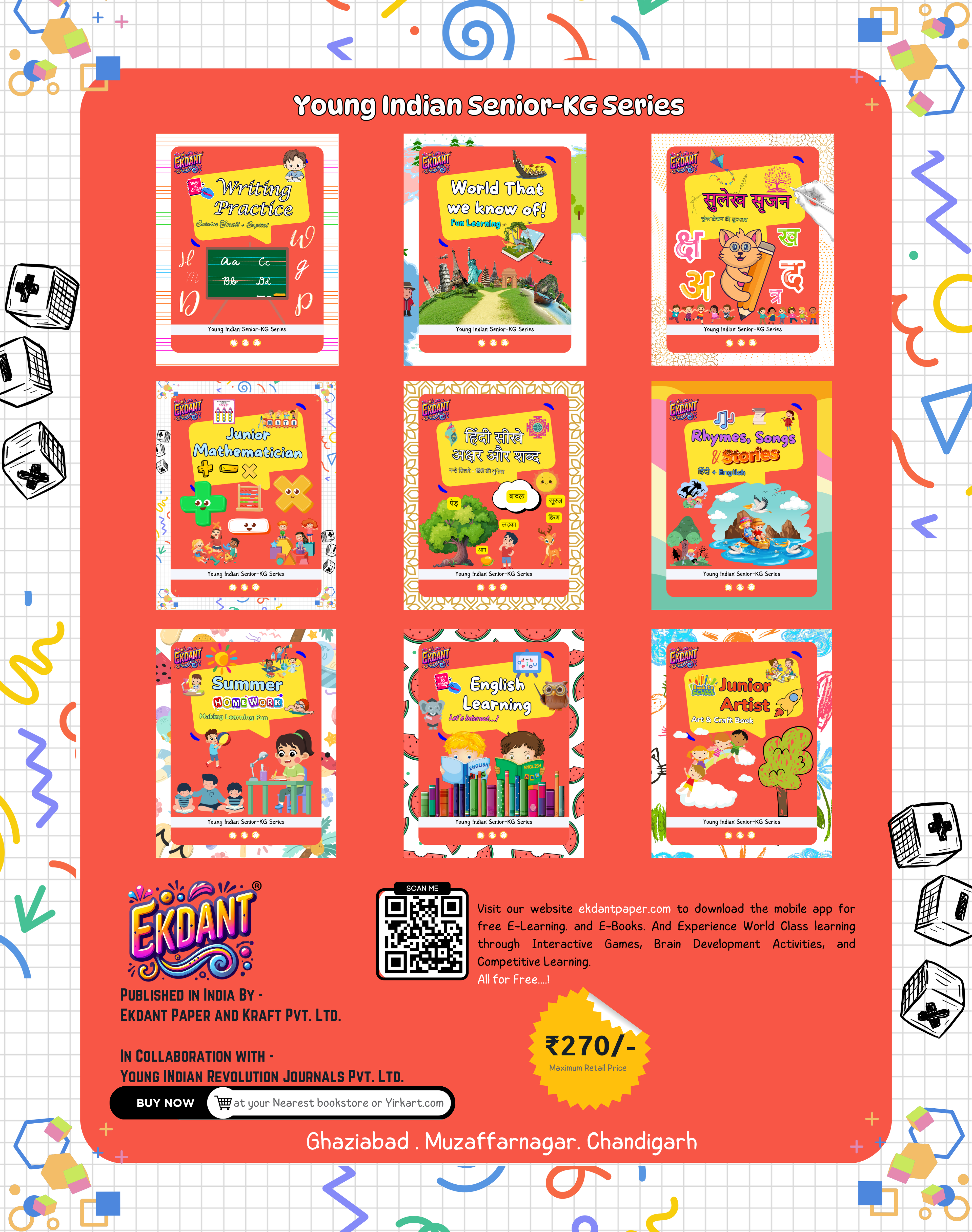 Junior Mathematician – Senior KG Maths Activity Book (Ekdant)