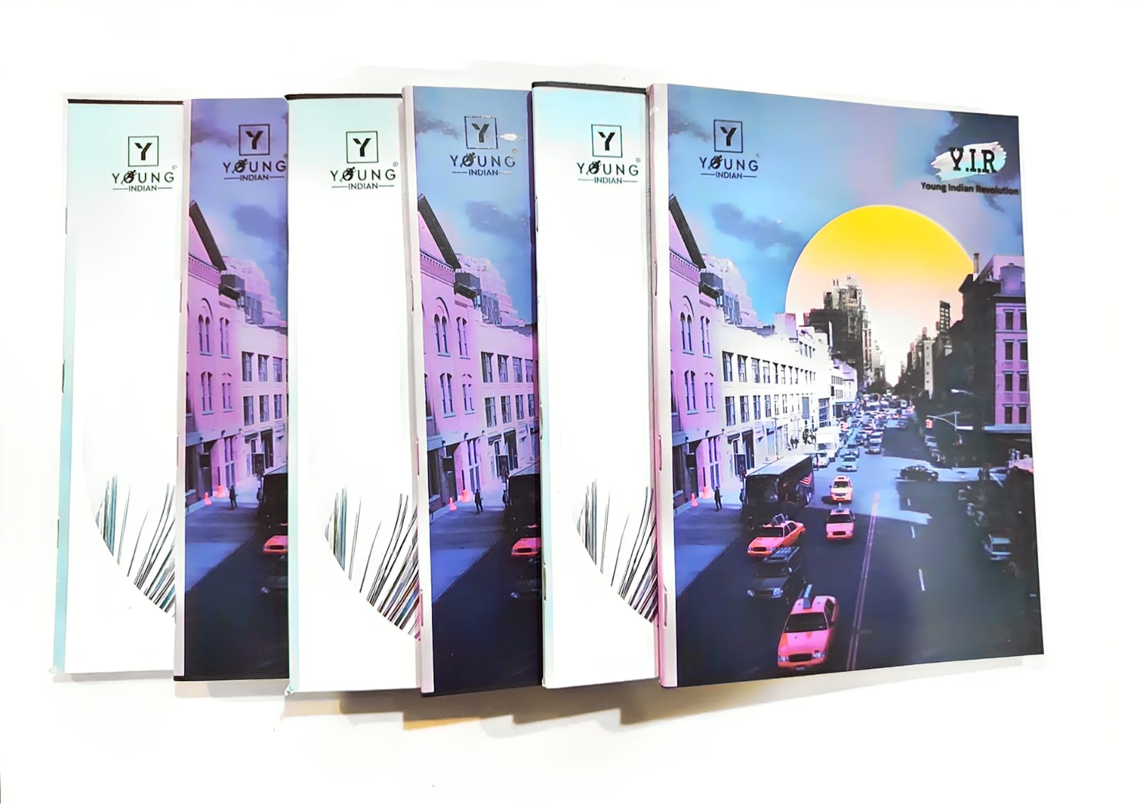 Y.I.R City Pop Series Notebook 18×24 cm | 200 Pages Softbound | Pastel Neon Urban Covers