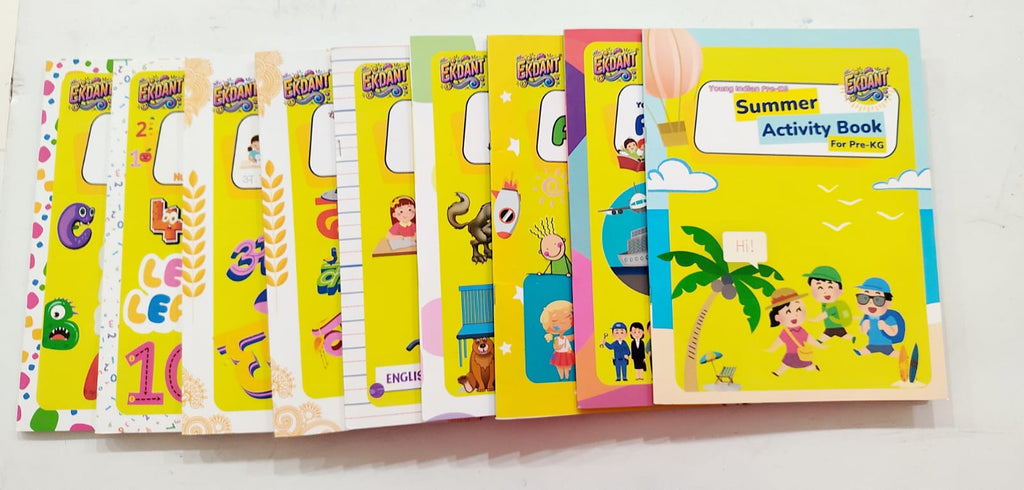Ekdant Young Indian Pre-KG Learning Book Set – Complete 9 Book Nursery Pack (English & Hindi, Activity, Tracing, Art)