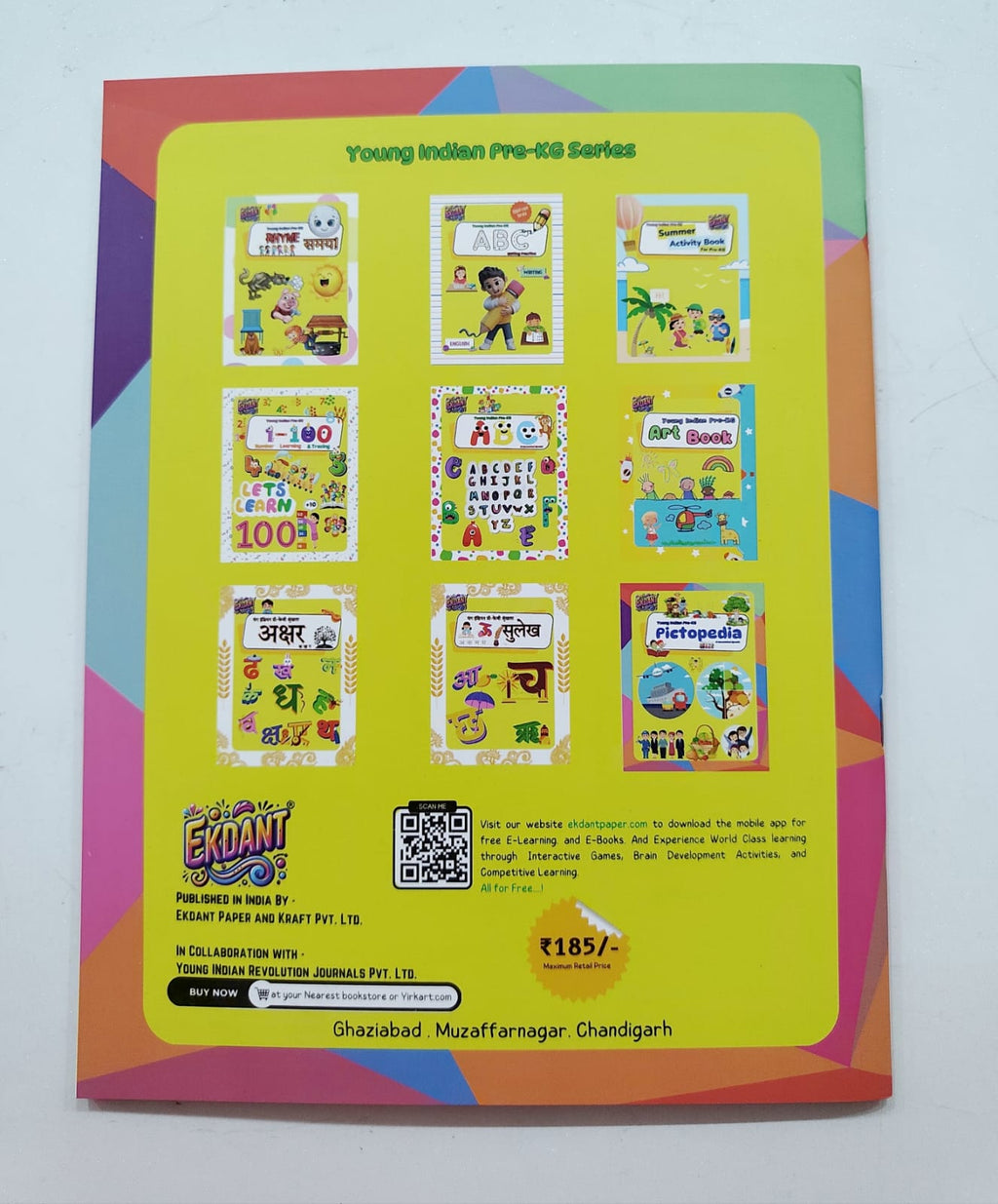 Ekdant Young Indian Pre-KG Learning Book Set – Complete 9 Book Nursery Pack (English & Hindi, Activity, Tracing, Art)
