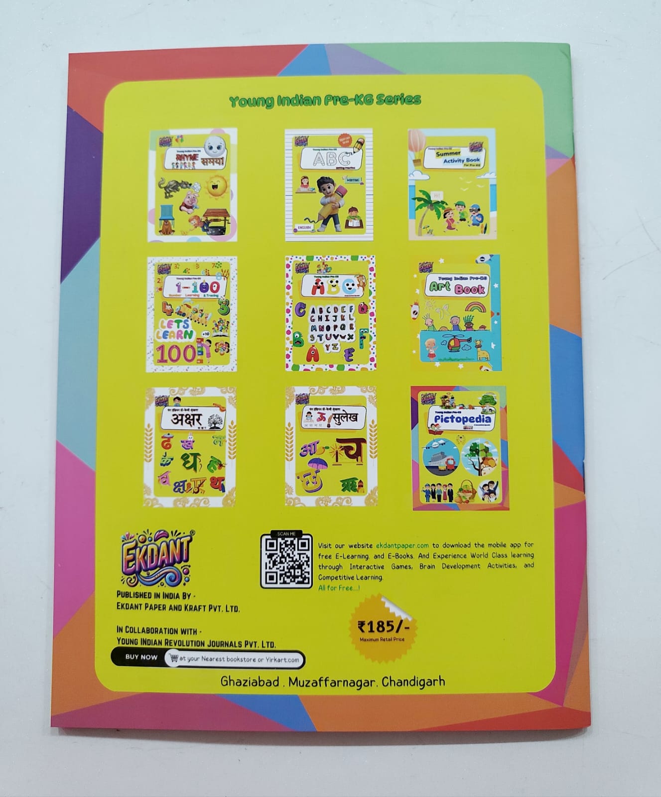 Ekdant Young Indian Pre-KG Learning Book Set – Complete 9 Book Nursery Pack (English & Hindi, Activity, Tracing, Art)