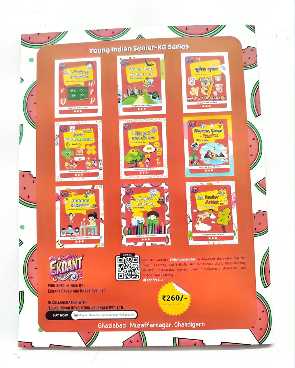 Ekdant Senior-KG Complete Learning Book Set – Young Indian Series (9 Books, English/Hindi, Activity, Math, Stories)