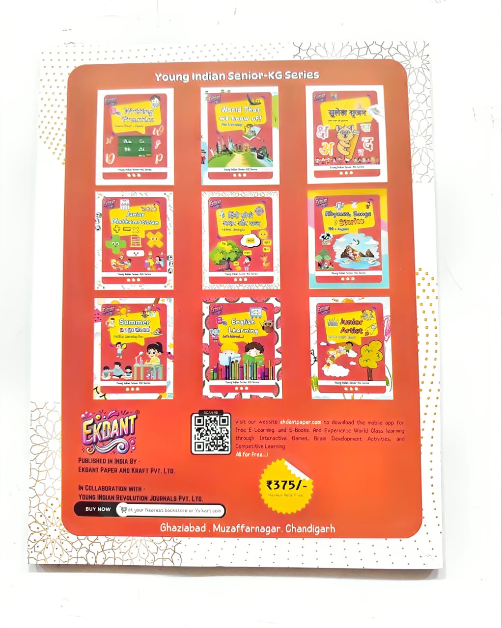 Ekdant Senior-KG Complete Learning Book Set – Young Indian Series (9 Books, English/Hindi, Activity, Math, Stories)