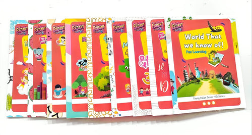 Ekdant Senior-KG Complete Learning Book Set – Young Indian Series (9 Books, English/Hindi, Activity, Math, Stories)