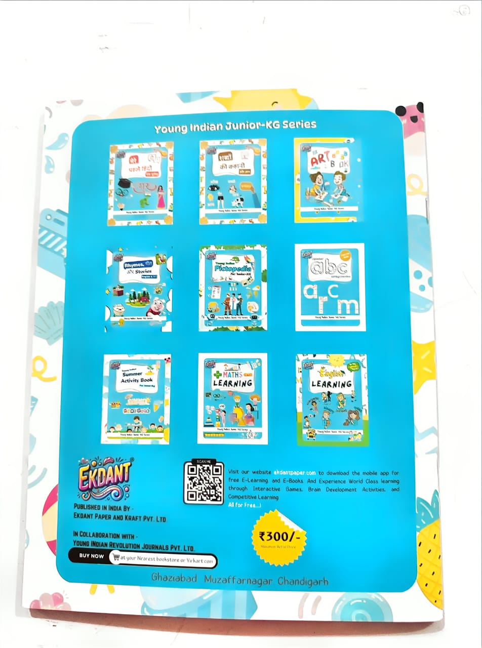 Ekdant Junior-KG Complete Learning Book Set – Young Indian Series (9 Books, Hindi/English, Maths, Art, Activities)