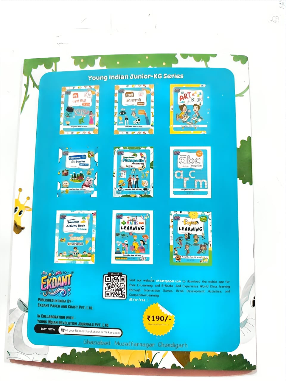 Ekdant Junior-KG Complete Learning Book Set – Young Indian Series (9 Books, Hindi/English, Maths, Art, Activities)