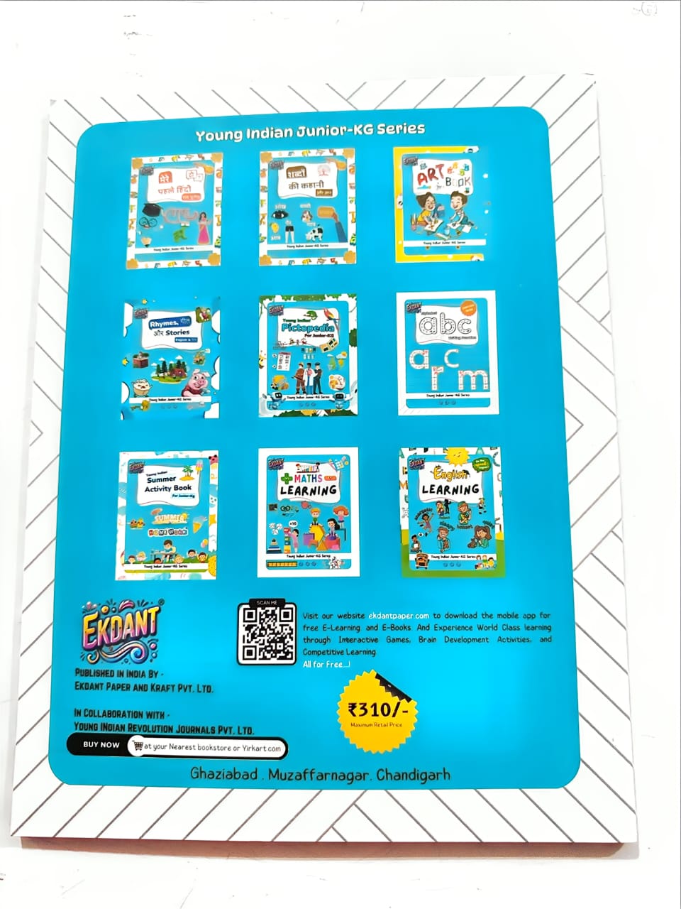 Ekdant Junior-KG Complete Learning Book Set – Young Indian Series (9 Books, Hindi/English, Maths, Art, Activities)