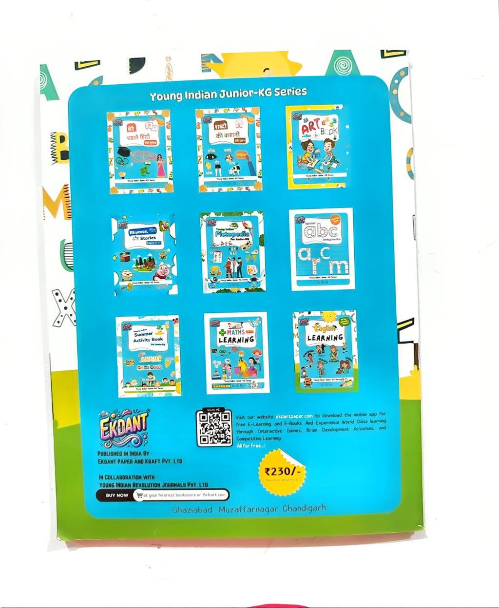 Ekdant Junior-KG Complete Learning Book Set – Young Indian Series (9 Books, Hindi/English, Maths, Art, Activities)