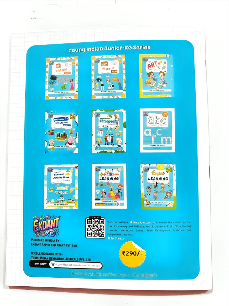 Ekdant Junior-KG Complete Learning Book Set – Young Indian Series (9 Books, Hindi/English, Maths, Art, Activities)