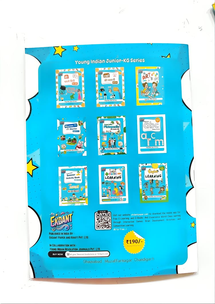 Ekdant Junior-KG Complete Learning Book Set – Young Indian Series (9 Books, Hindi/English, Maths, Art, Activities)