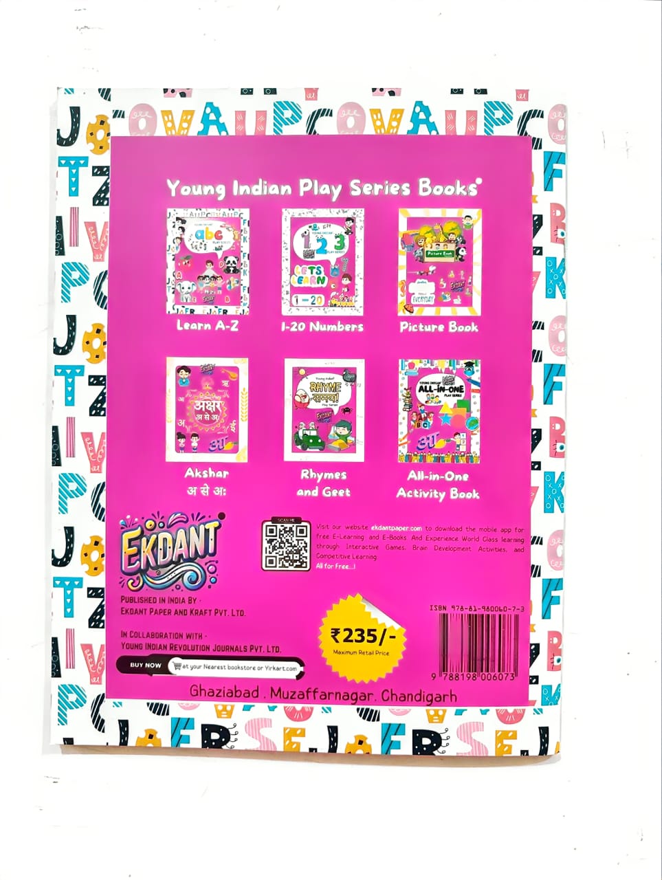 Young Indian Play Series Books – Complete Early Learning Set (6 Books, A-Z, Numbers, Hindi, Rhymes, All-in-One, Picture Book)